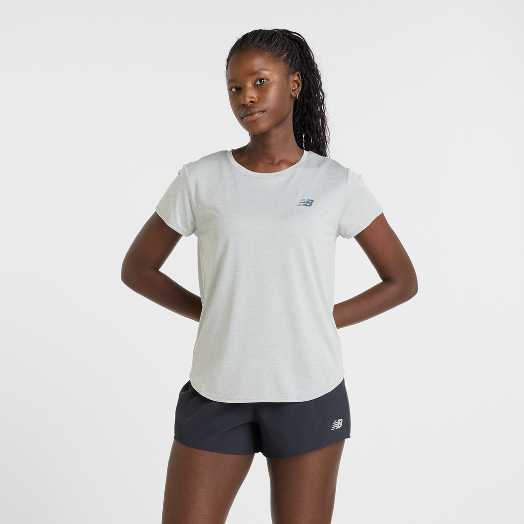 New Balance W Sport Core Heather T-Shirt in GRAU