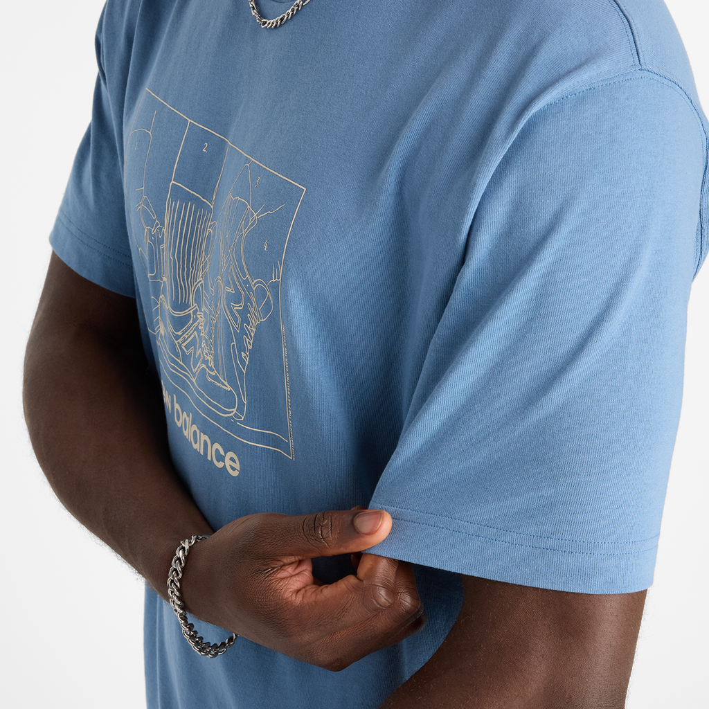 New Balance Athletics Relaxed Science T-Shirt in BLAU
