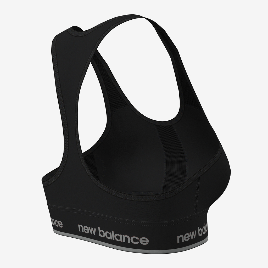 New Balance W Medium Support Sleek Pace Bra in SCHWARZ