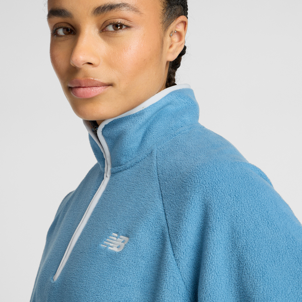 New Balance W Polar Fleece Half Zip in BLAU