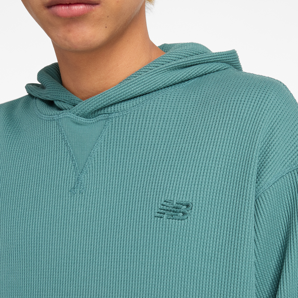 New Balance Waffle Knit Hoodie in GRÜN