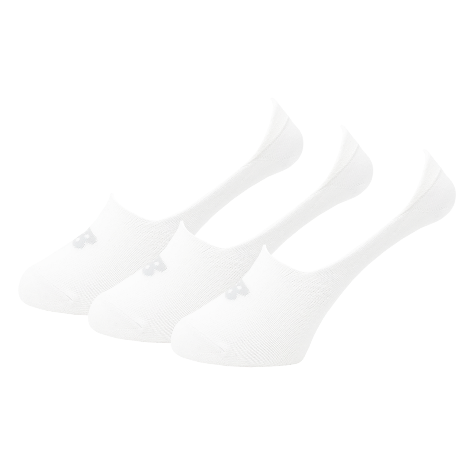 New Balance NB PF Cotton Unseen Liner Socks 3 Pair in WEISS