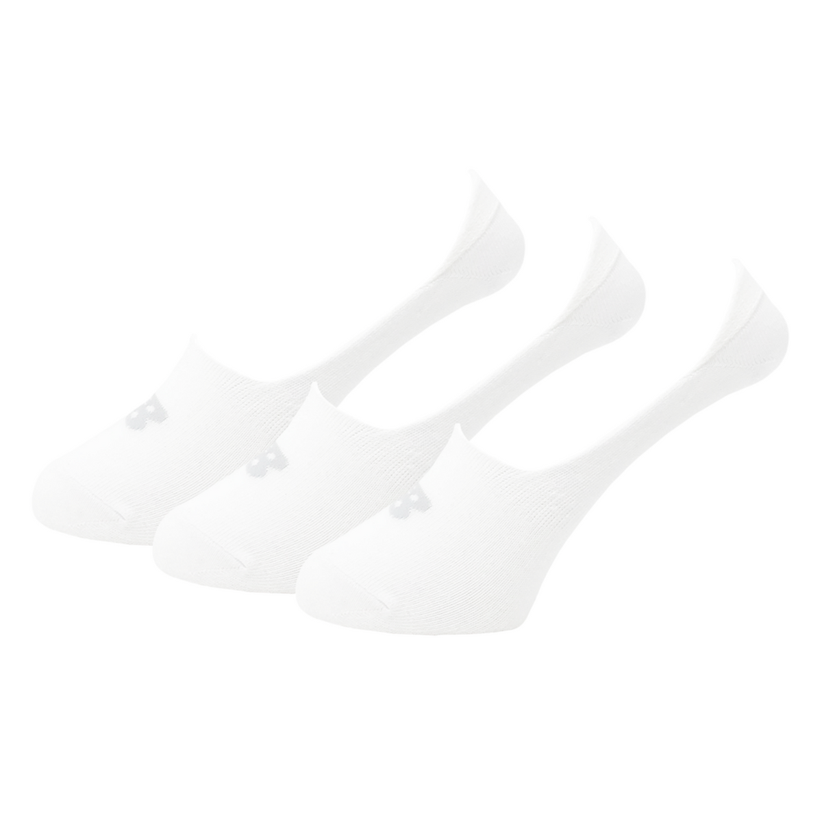 New Balance NB PF Cotton Unseen Liner Socks 3 Pair in WEISS