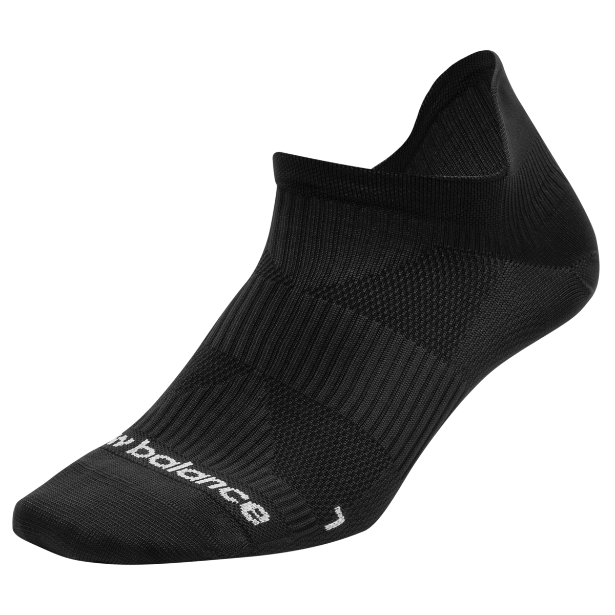 New Balance Run Foundation Flat Knit No Show Tab 1 Pair in SCHWARZ
