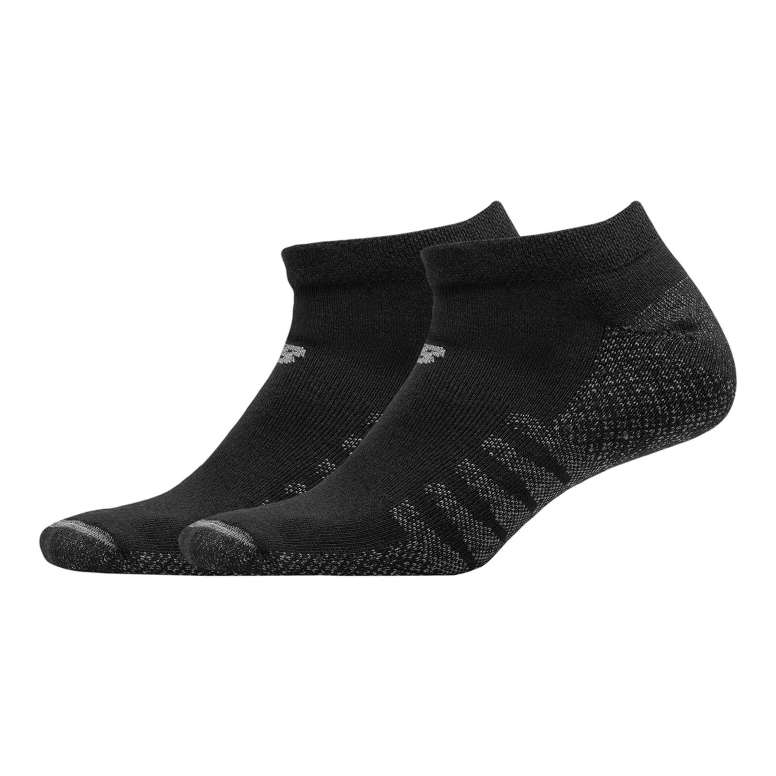 New Balance Coolmax No Show Socks 2 Pair in SCHWARZ