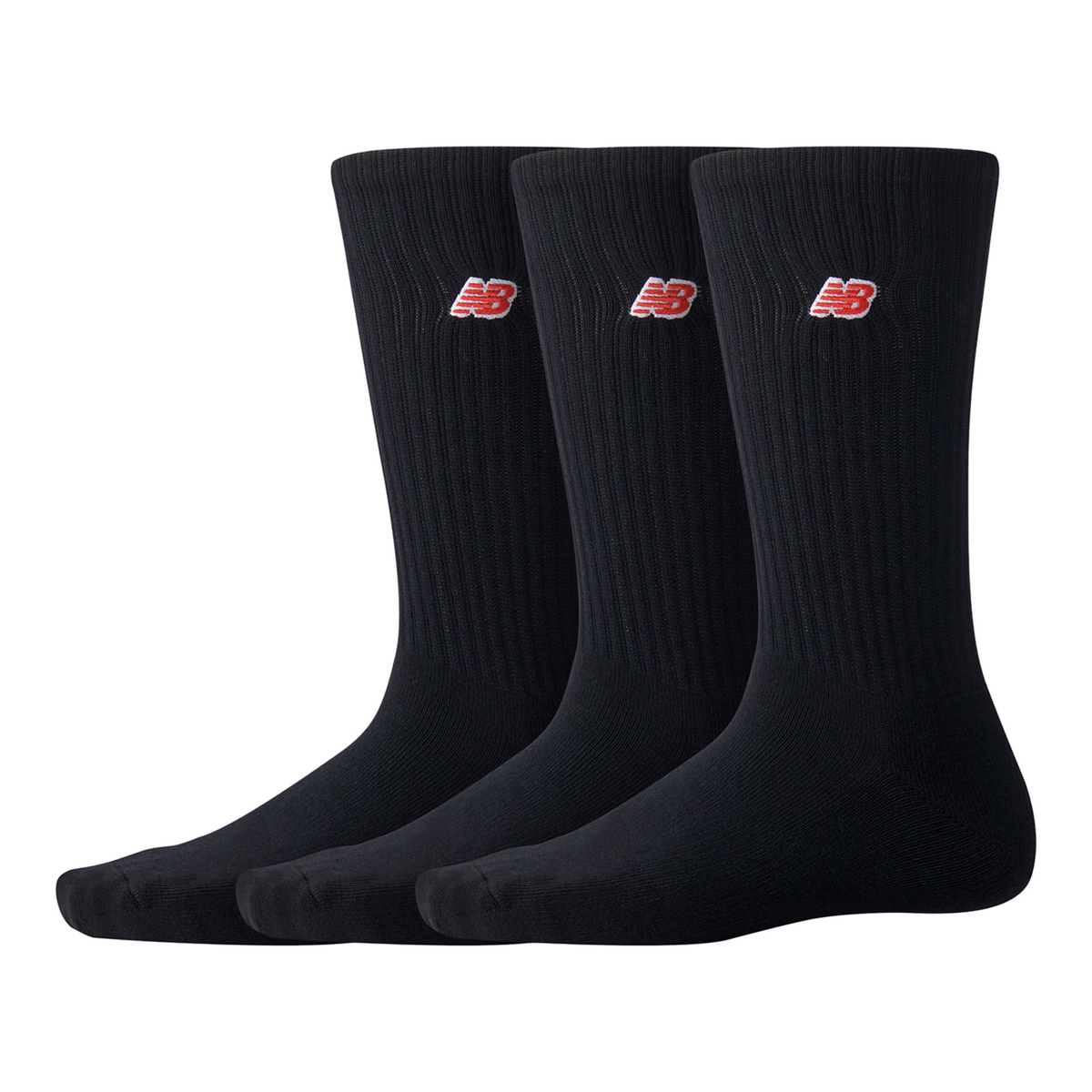 New Balance NB Patch Logo Crew 3 Pair in SCHWARZ