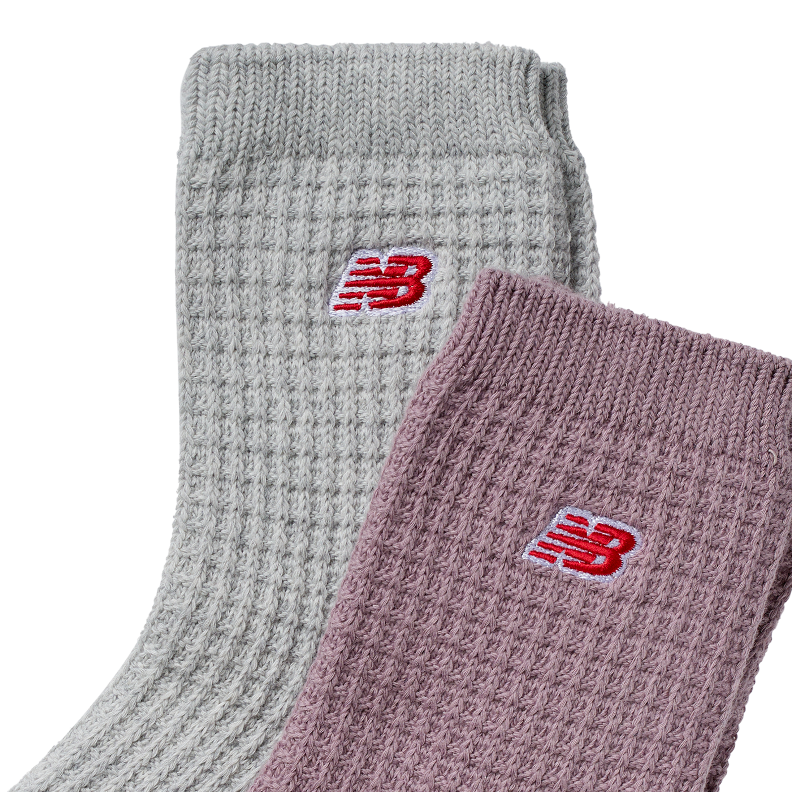 New Balance Waffle Knit Ankle Socks 2 Pack in MEHRFARBIG