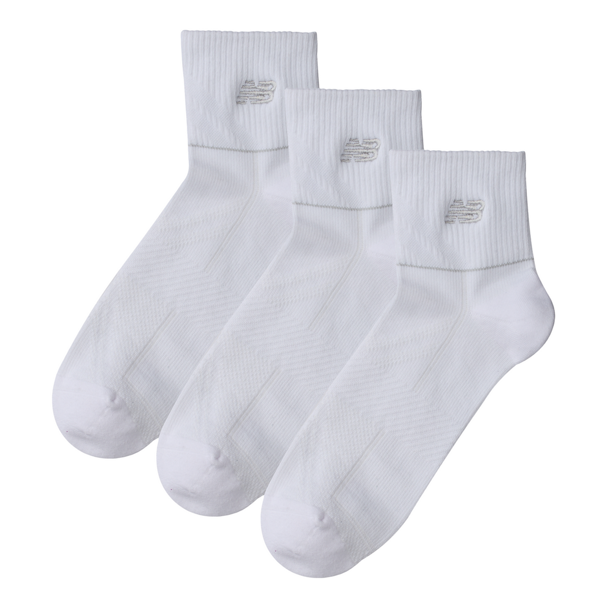 New Balance Running Repreve Ankle Socks 3 Pack in WEISS