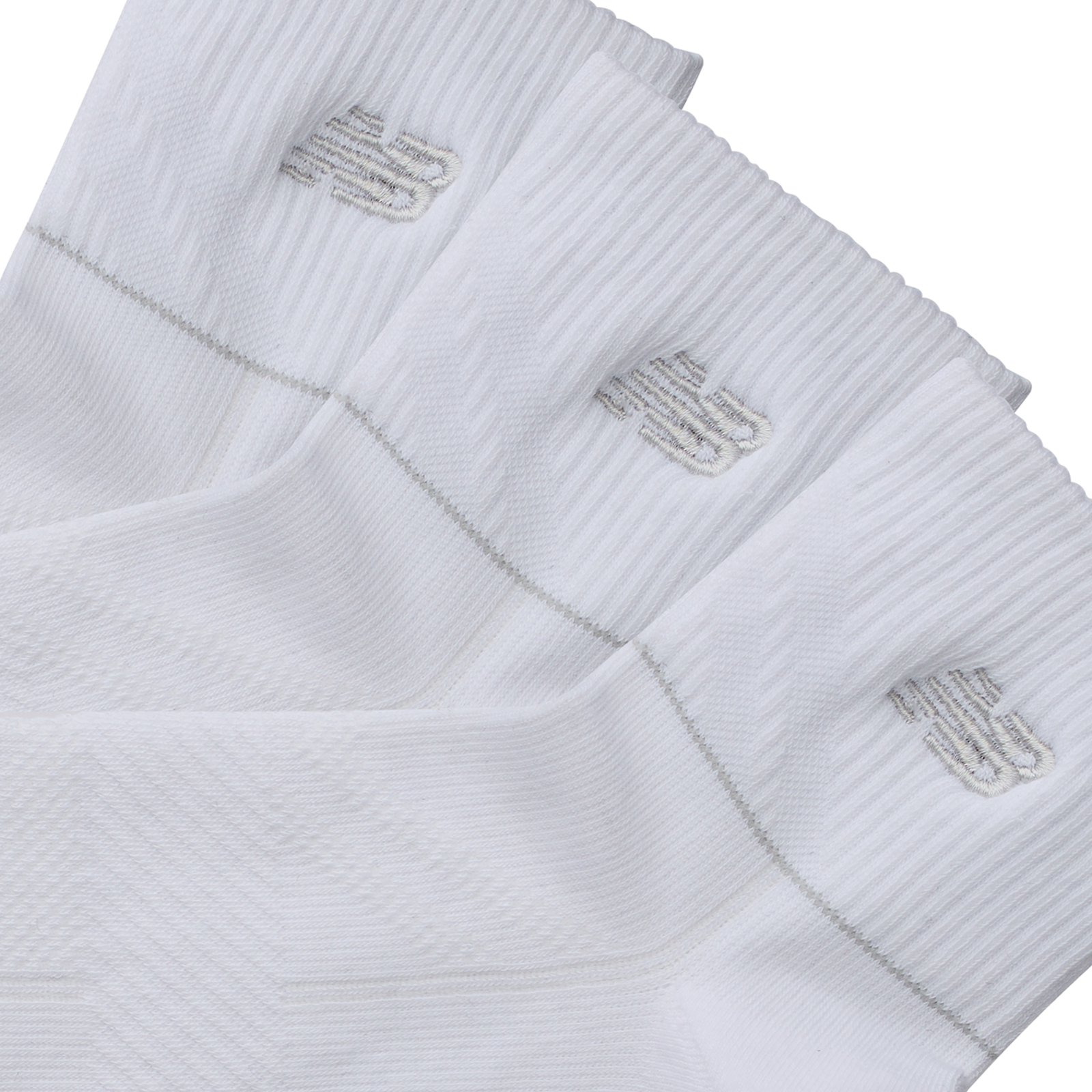 New Balance Running Repreve Ankle Socks 3 Pack in WEISS