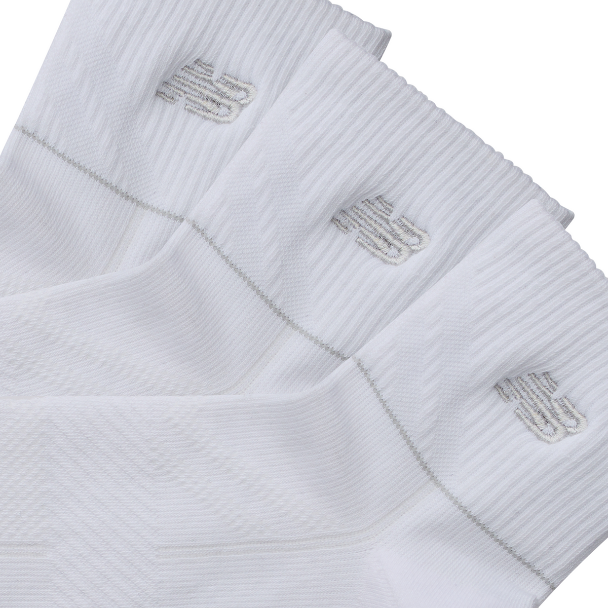 New Balance Running Repreve Ankle Socks 3 Pack in WEISS