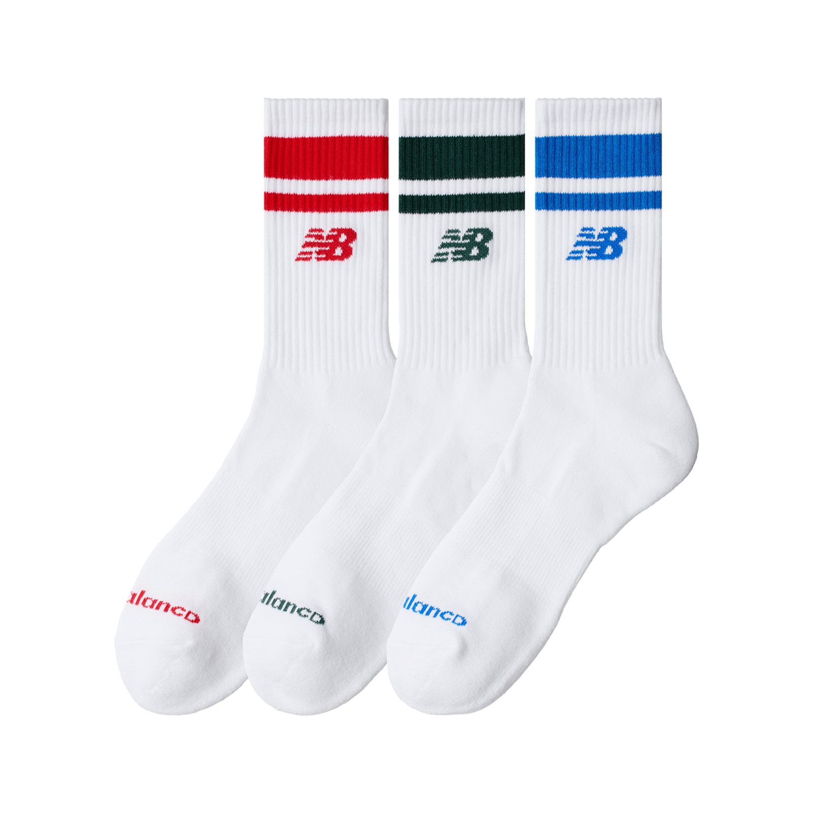 New Balance Everyday Stripe Midcalf 3 Pack in MEHRFARBIG