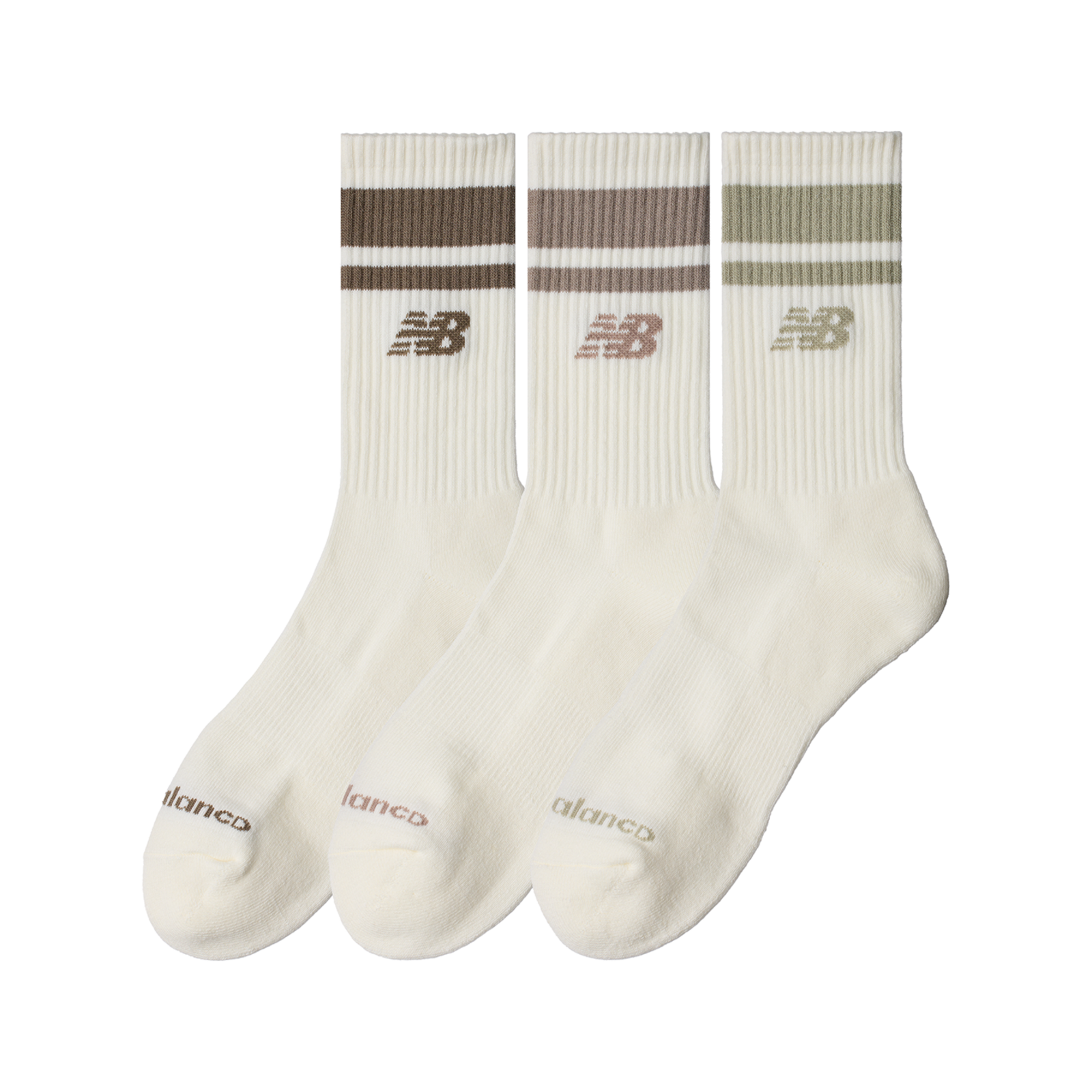 New Balance Everyday Stripe Midcalf 3 Pack in MEHRFARBIG