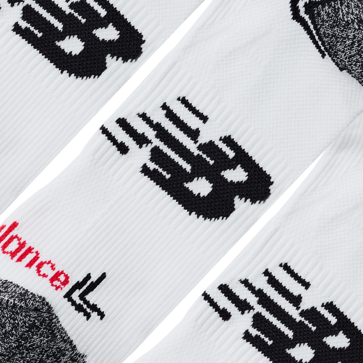New Balance No Show Run Socks 3 Pack in WEISS