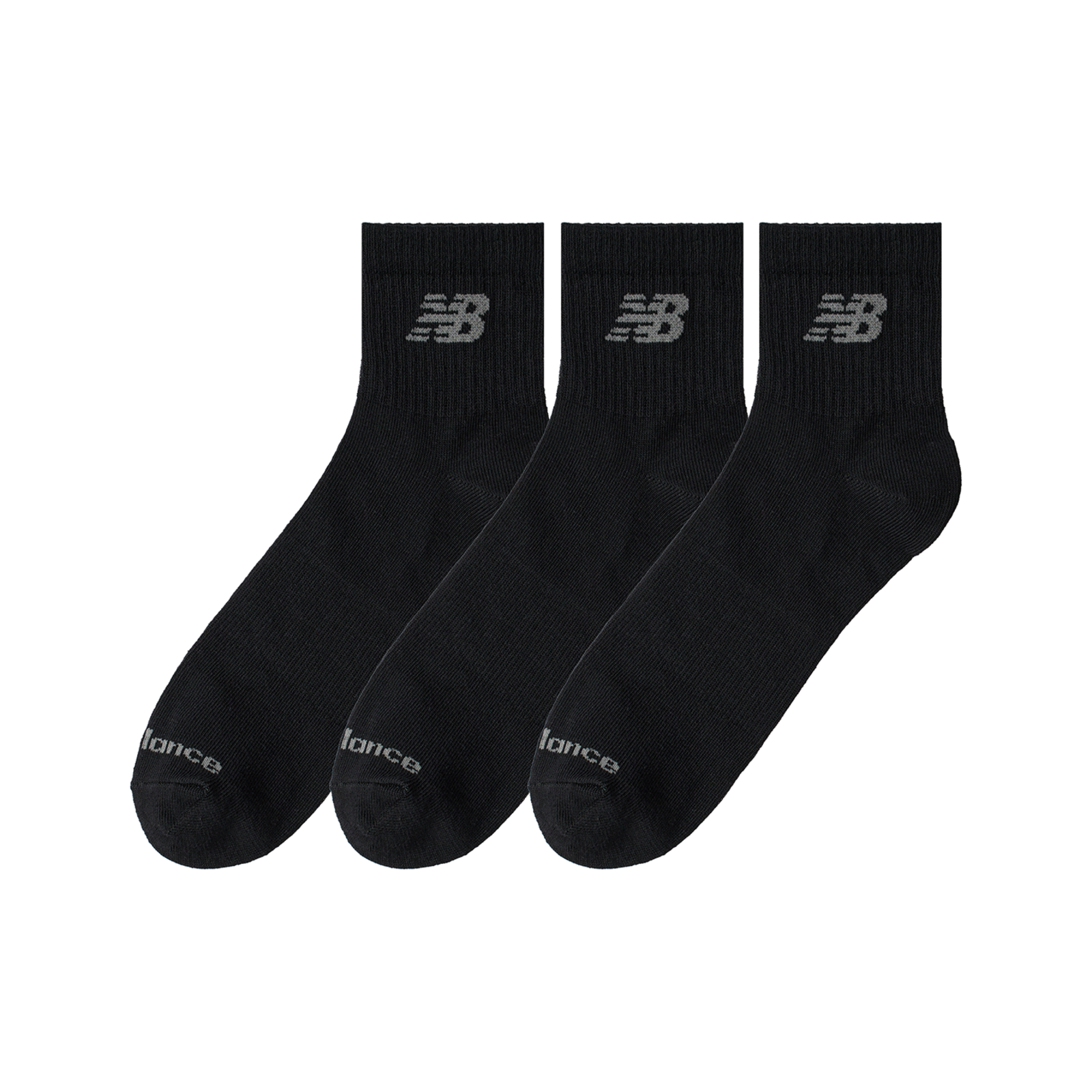 New Balance Performance Basic Ankle 3 Pack in SCHWARZ