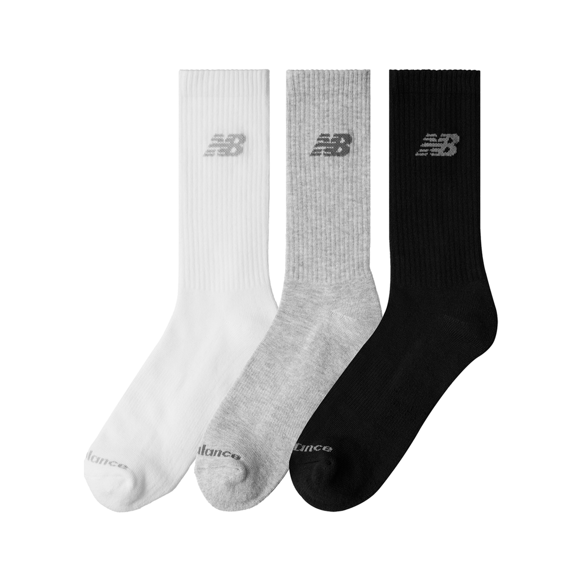 New Balance Performance Basic Crew 3 Pack in MEHRFARBIG