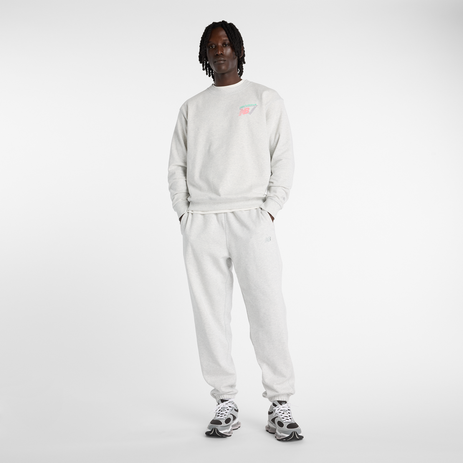 New Balance Classic Tri-Logo French Terry Crew in