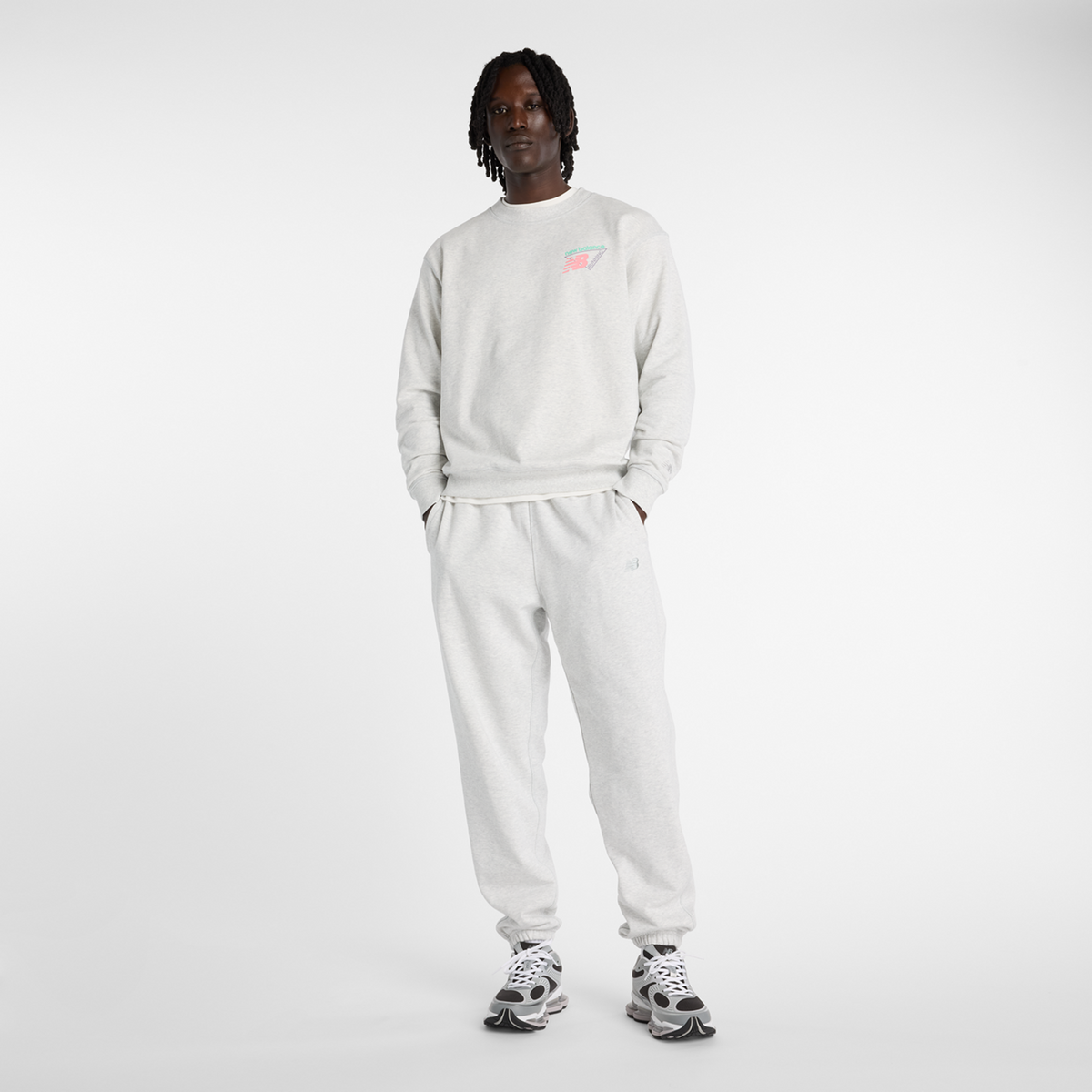 New Balance Classic Tri-Logo French Terry Crew in
