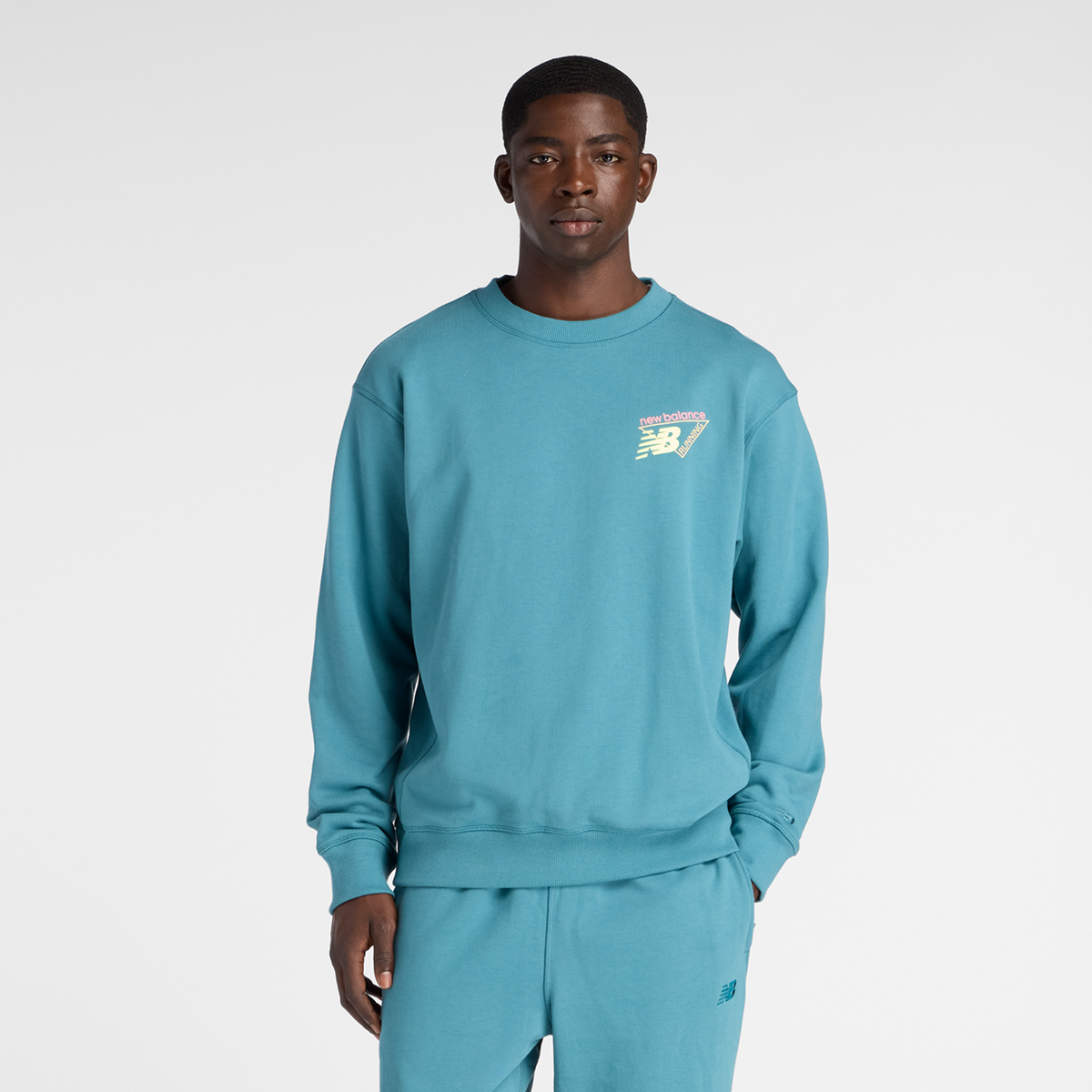 New Balance Classic Tri-Logo French Terry Crew in