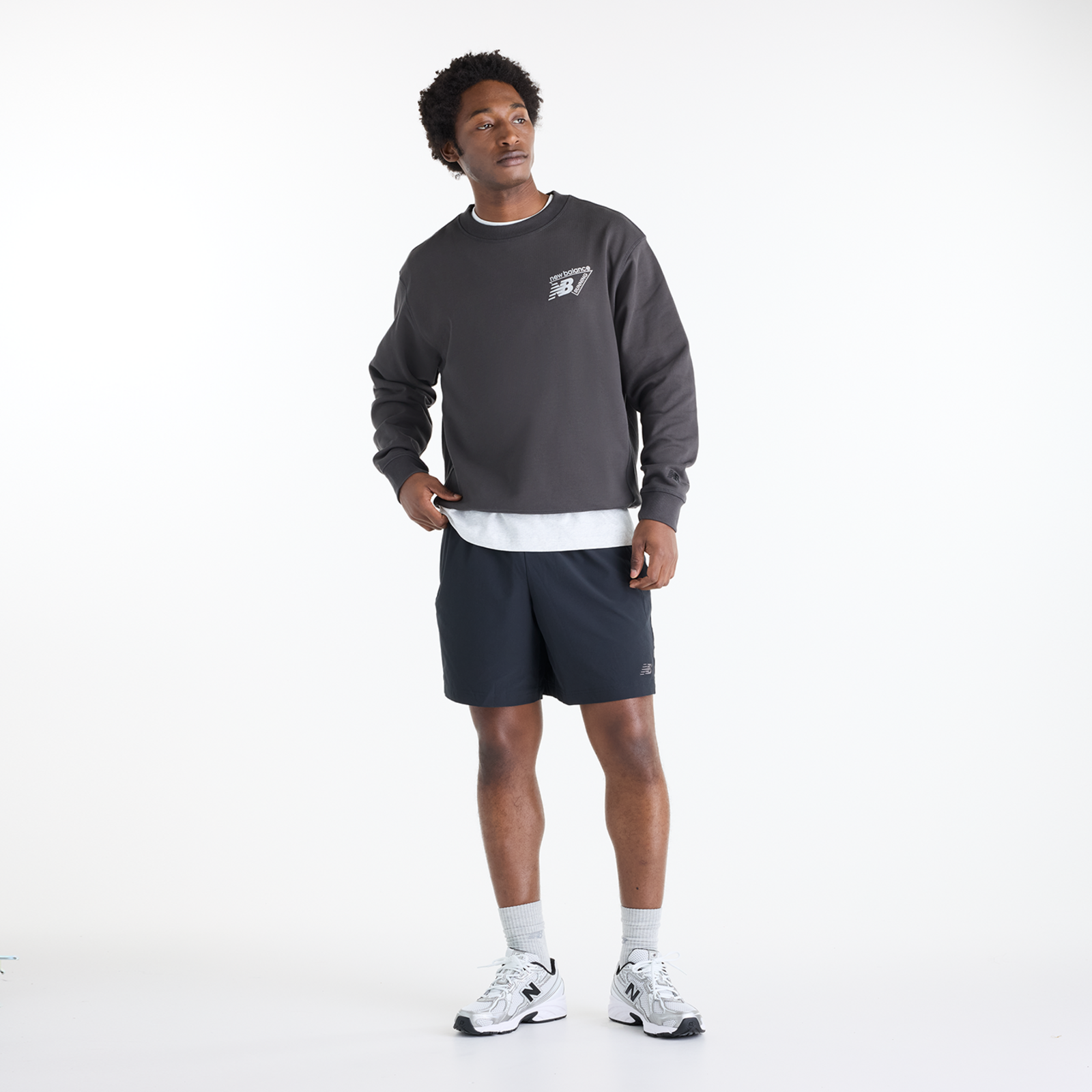 New Balance Classic Tri-Logo French Terry Crew in
