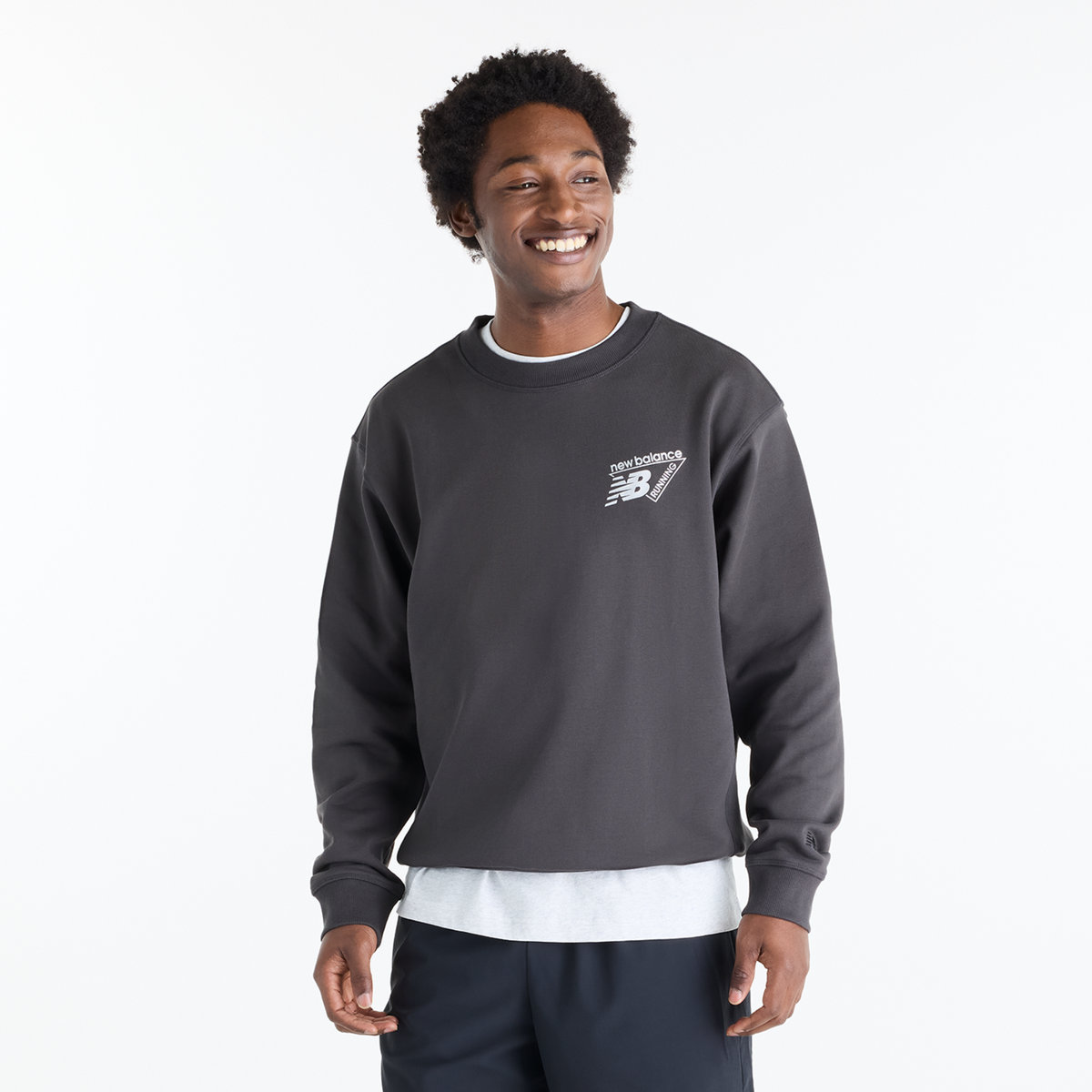 New Balance Classic Tri-Logo French Terry Crew in