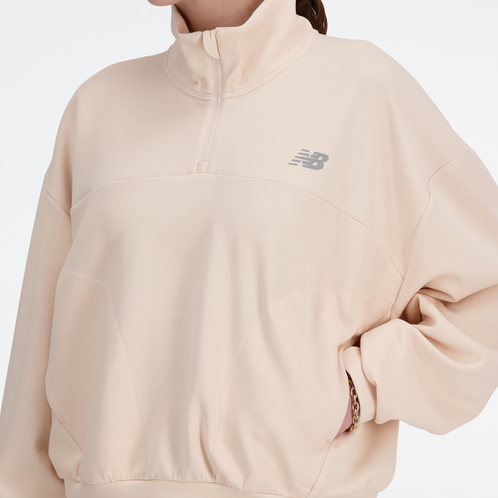 New Balance W Triple Knit Spacer Pullover in PINK