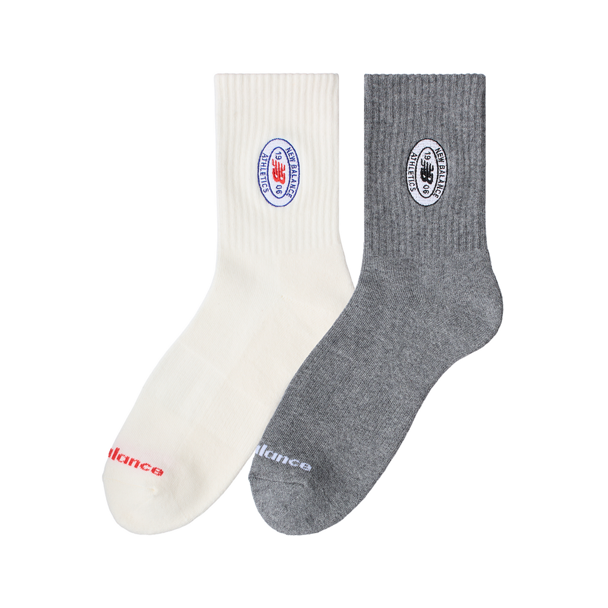 New Balance Graphics QTR Crew Socks 2 Pack in MEHRFARBIG