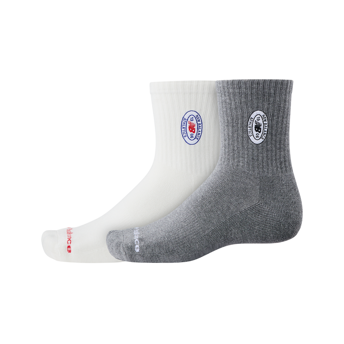 New Balance Graphics QTR Crew Socks 2 Pack in MEHRFARBIG