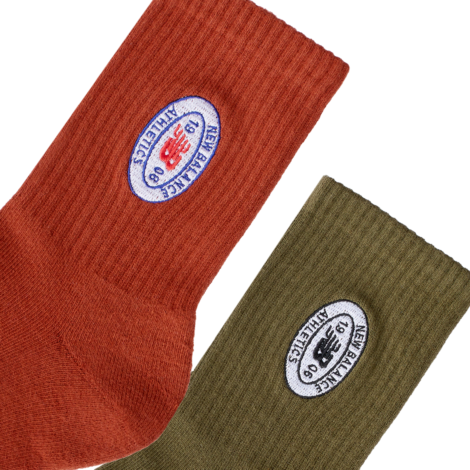 New Balance Graphics QTR Crew Socks 2 Pack in MEHRFARBIG