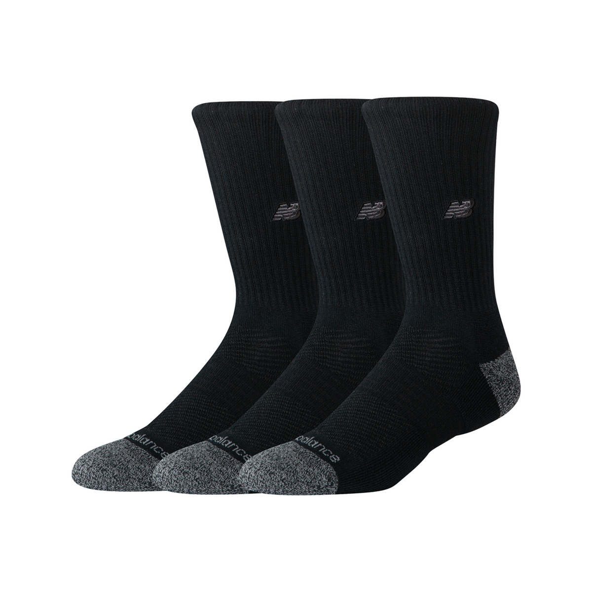 New Balance Active Premium Crew 3 Pack in SCHWARZ