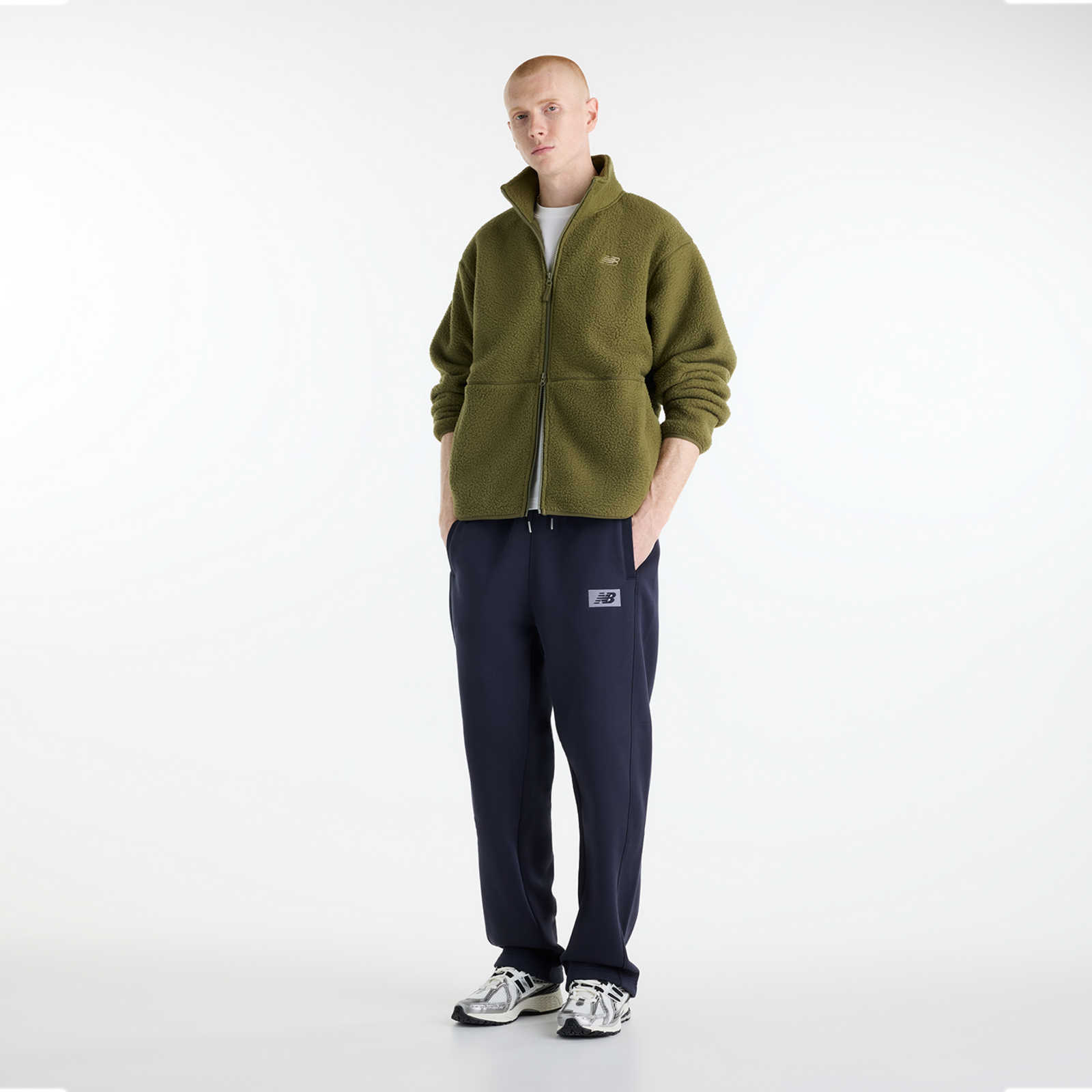 New Balance High Pile Jacket in GRÜN