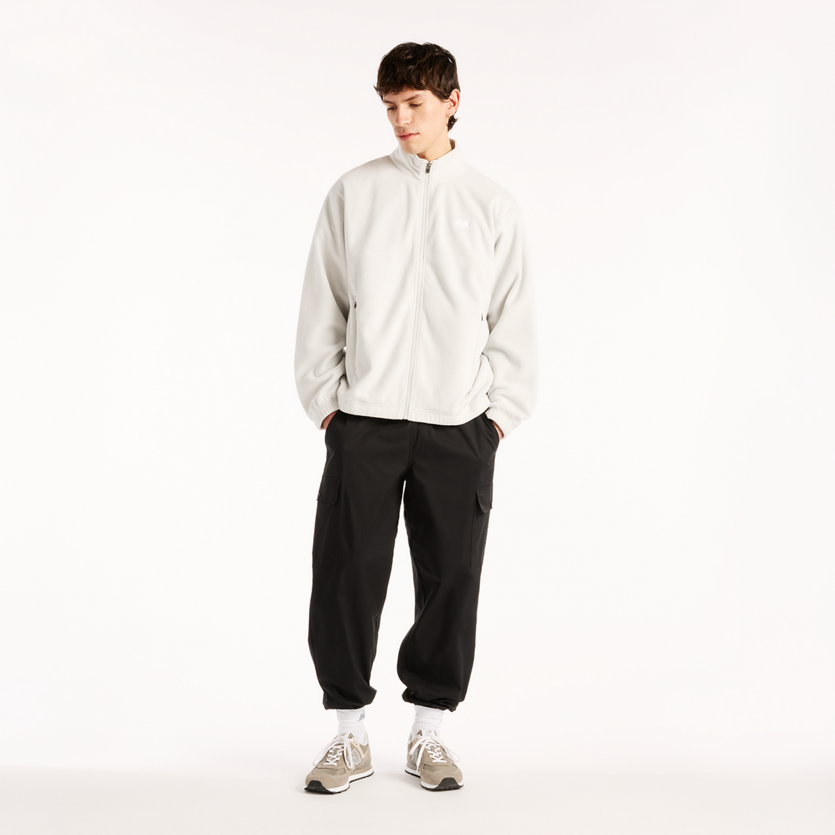 New Balance Polar Fleece Jacket in GRAU