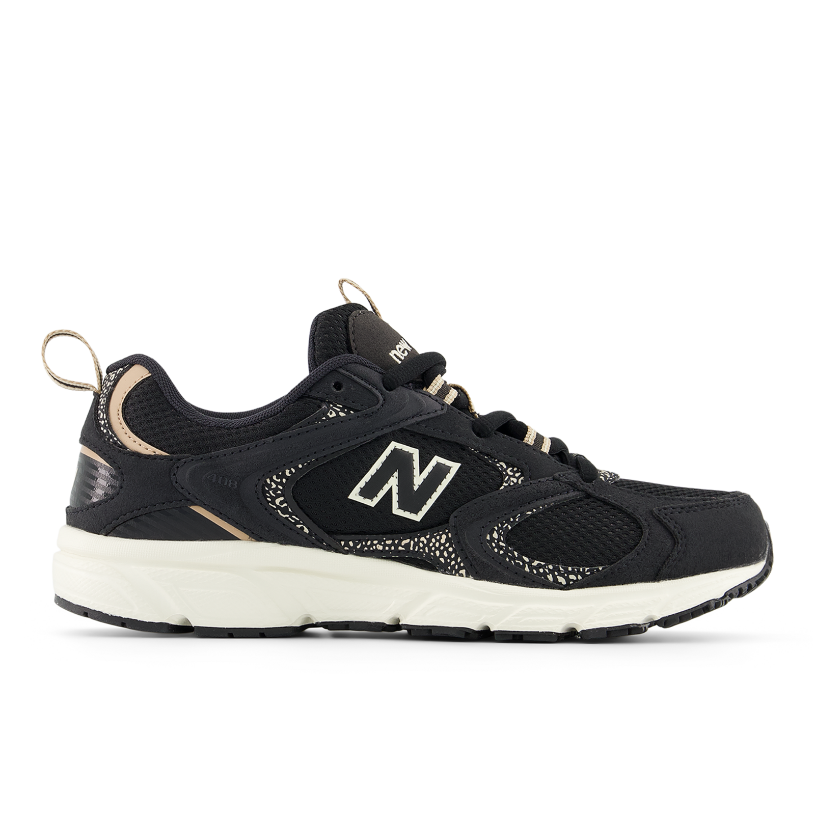 New Balance U 408 Animal Print in SCHWARZ