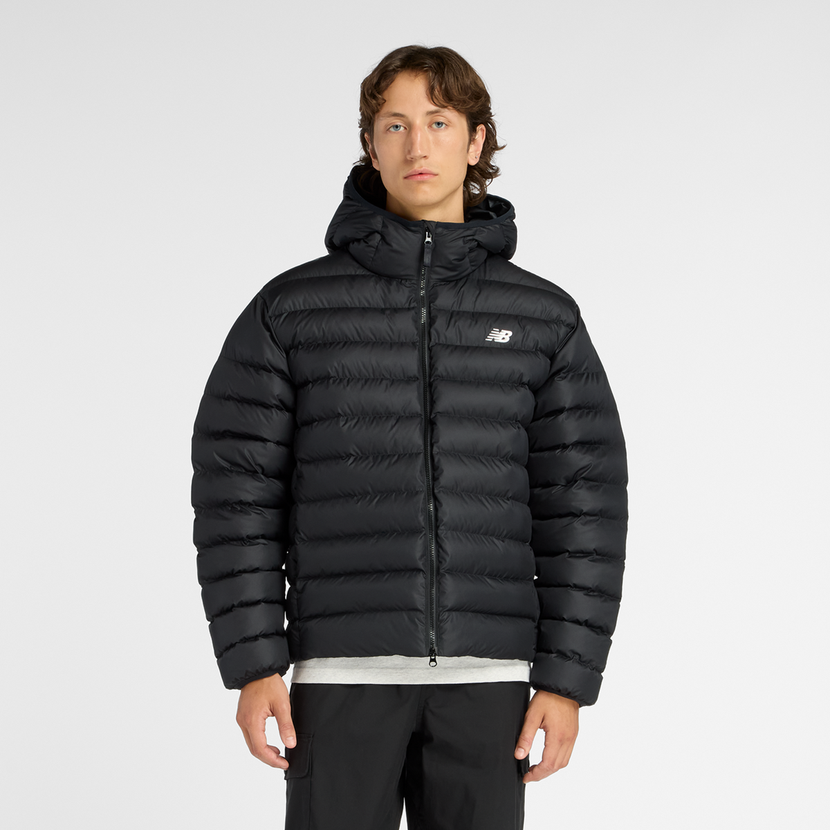 New Balance Hooded Puffer Jacket in