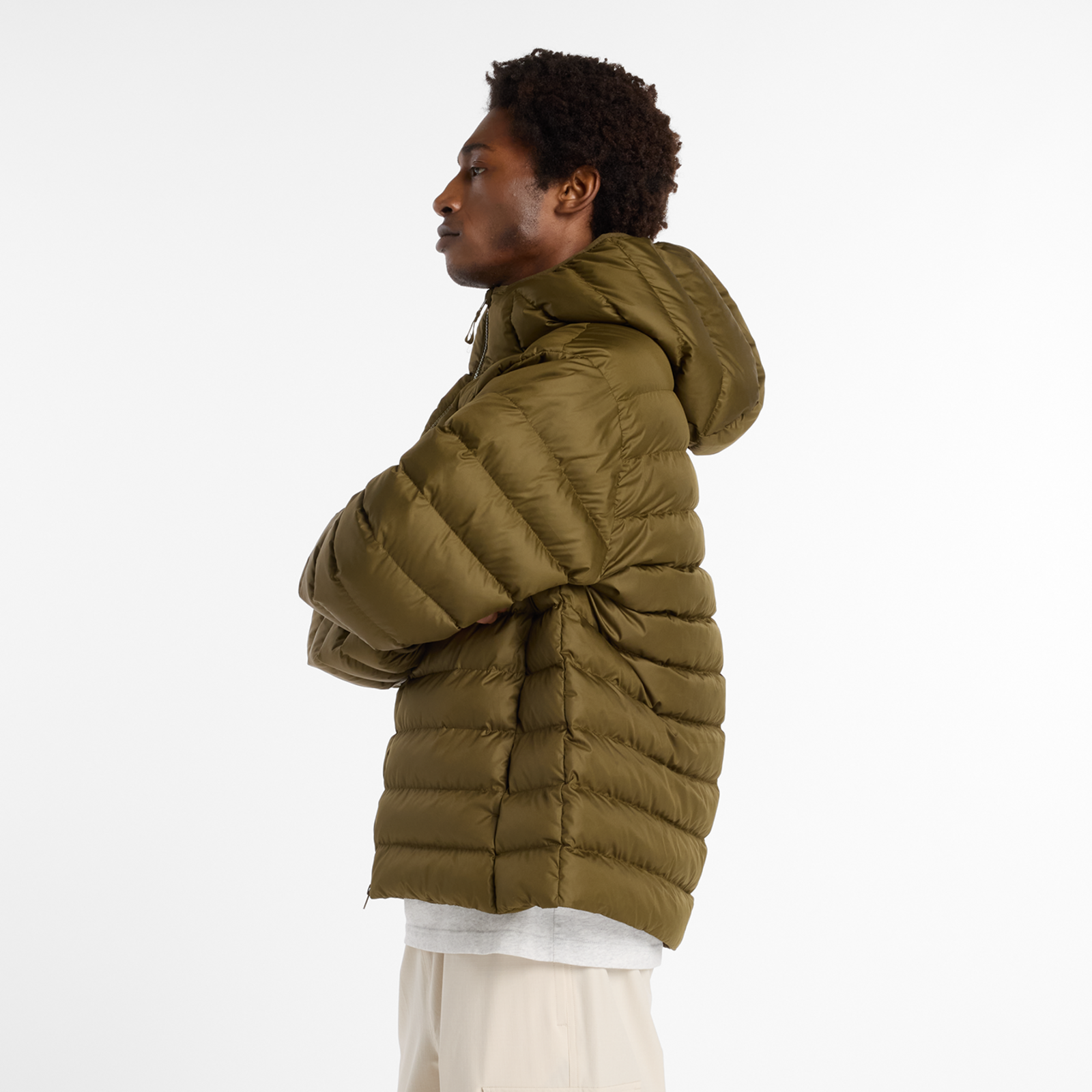 New Balance Hooded Puffer Jacket in