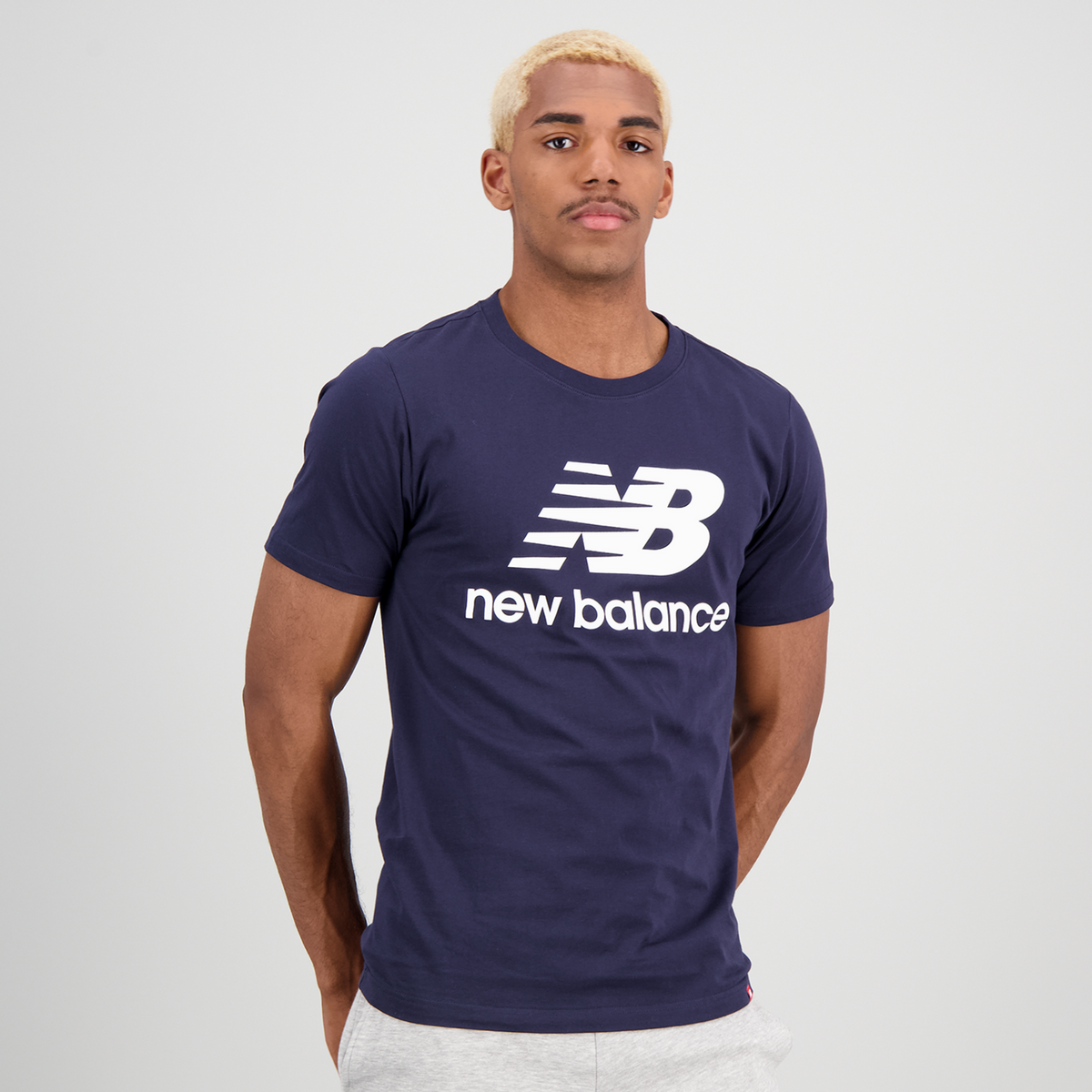 New Balance Essentials Stacked Logo Tee in