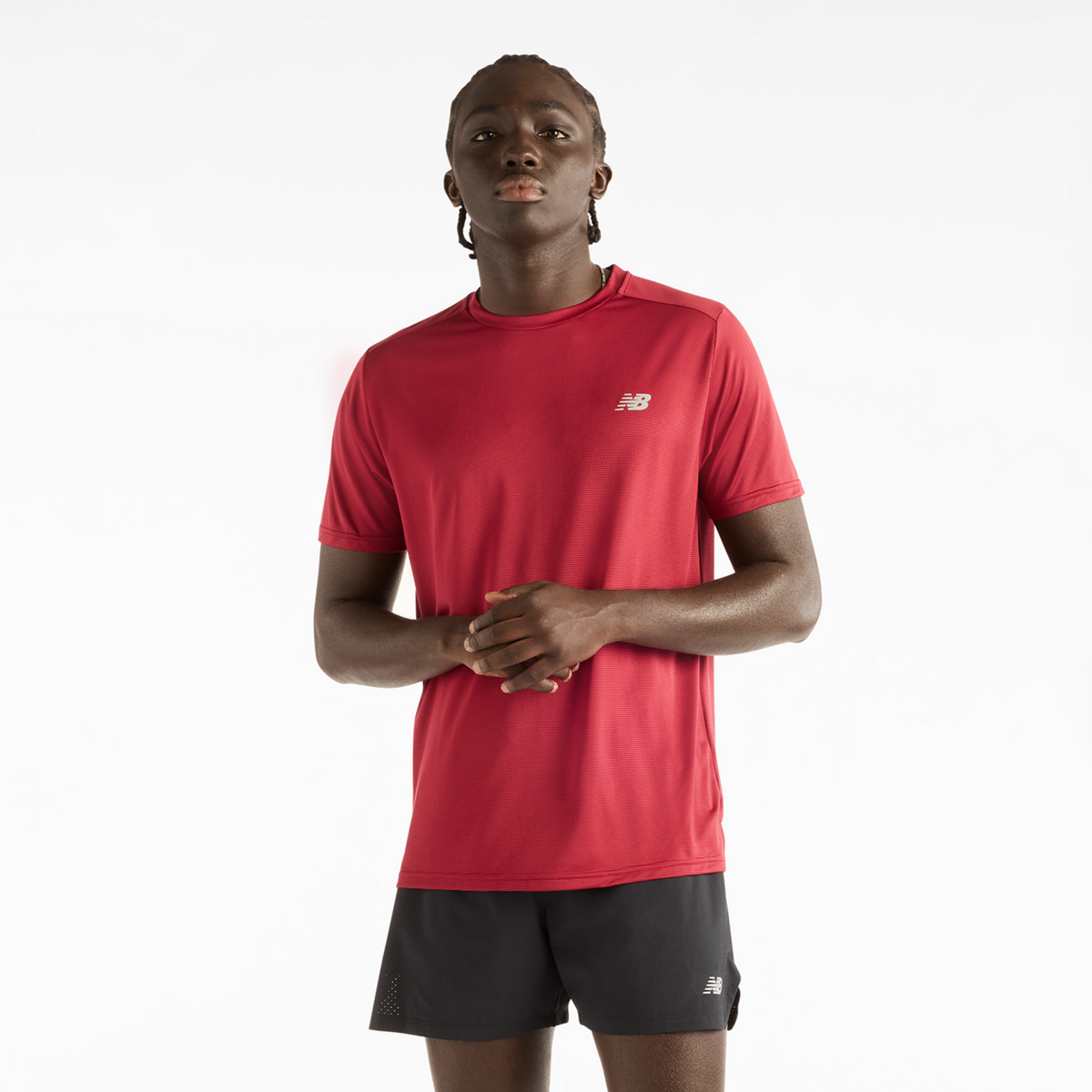 New Balance Sport Essentials Run T-Shirt in ROT