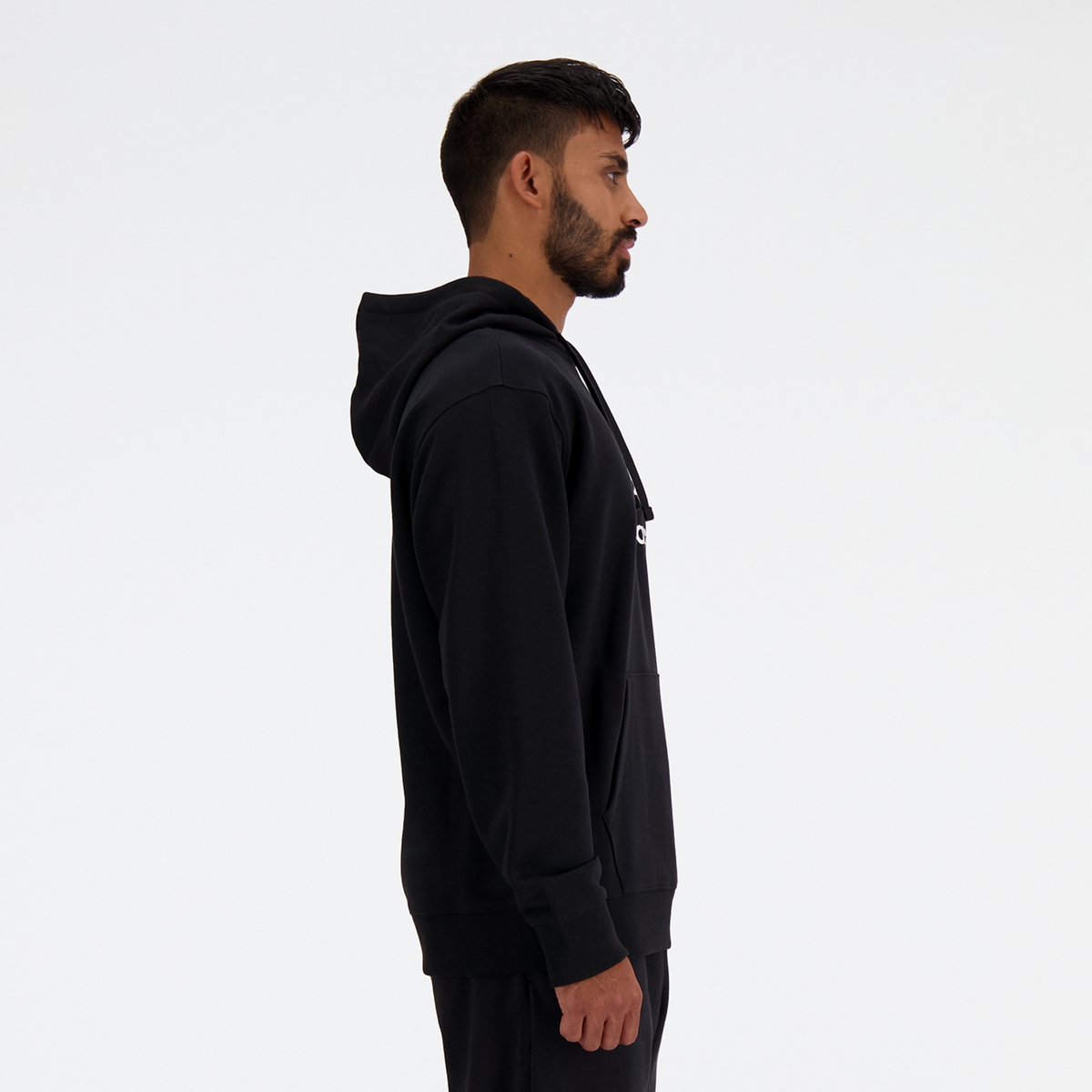 New Balance Sport Essentials Stacked Logo French Terry Hoodie in