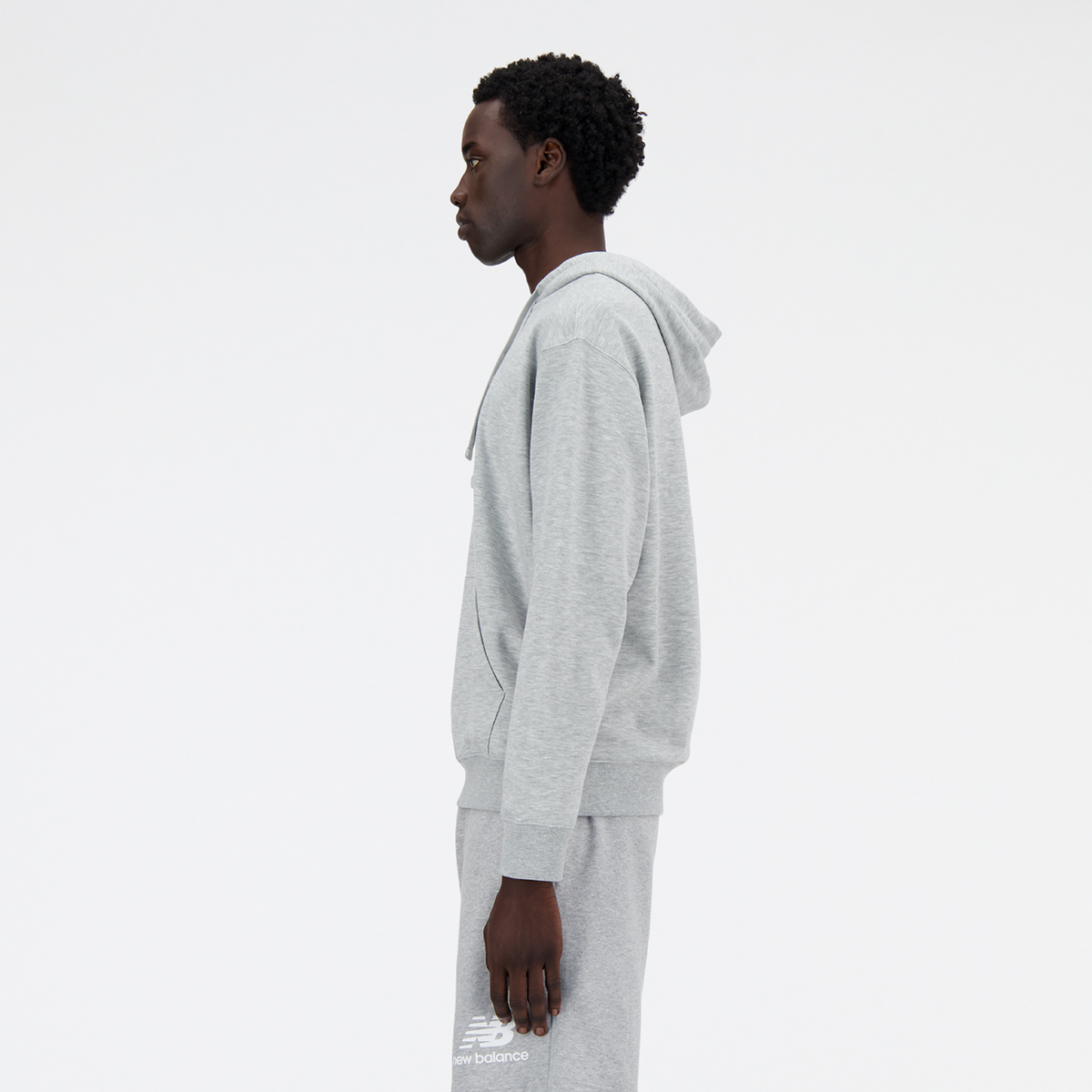 New Balance Sport Essentials Stacked Logo French Terry Hoodie in