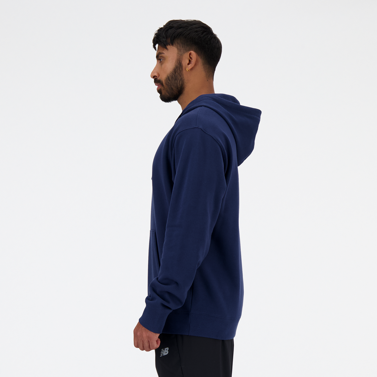 New Balance Sport Essentials Stacked Logo French Terry Hoodie in