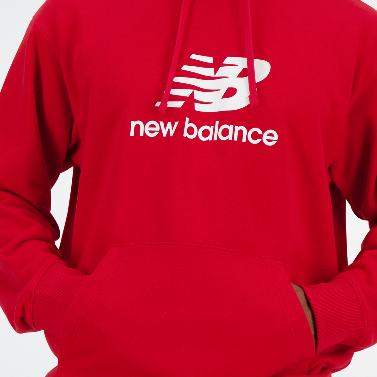 New Balance Sport Essentials Stacked Logo French Terry Hoodie in