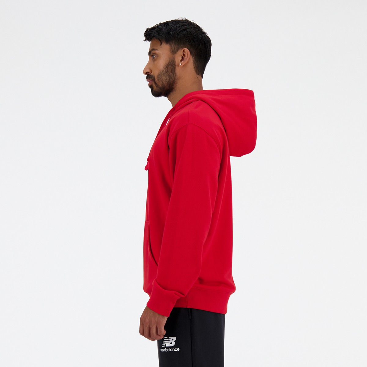 New Balance Sport Essentials Stacked Logo French Terry Hoodie in