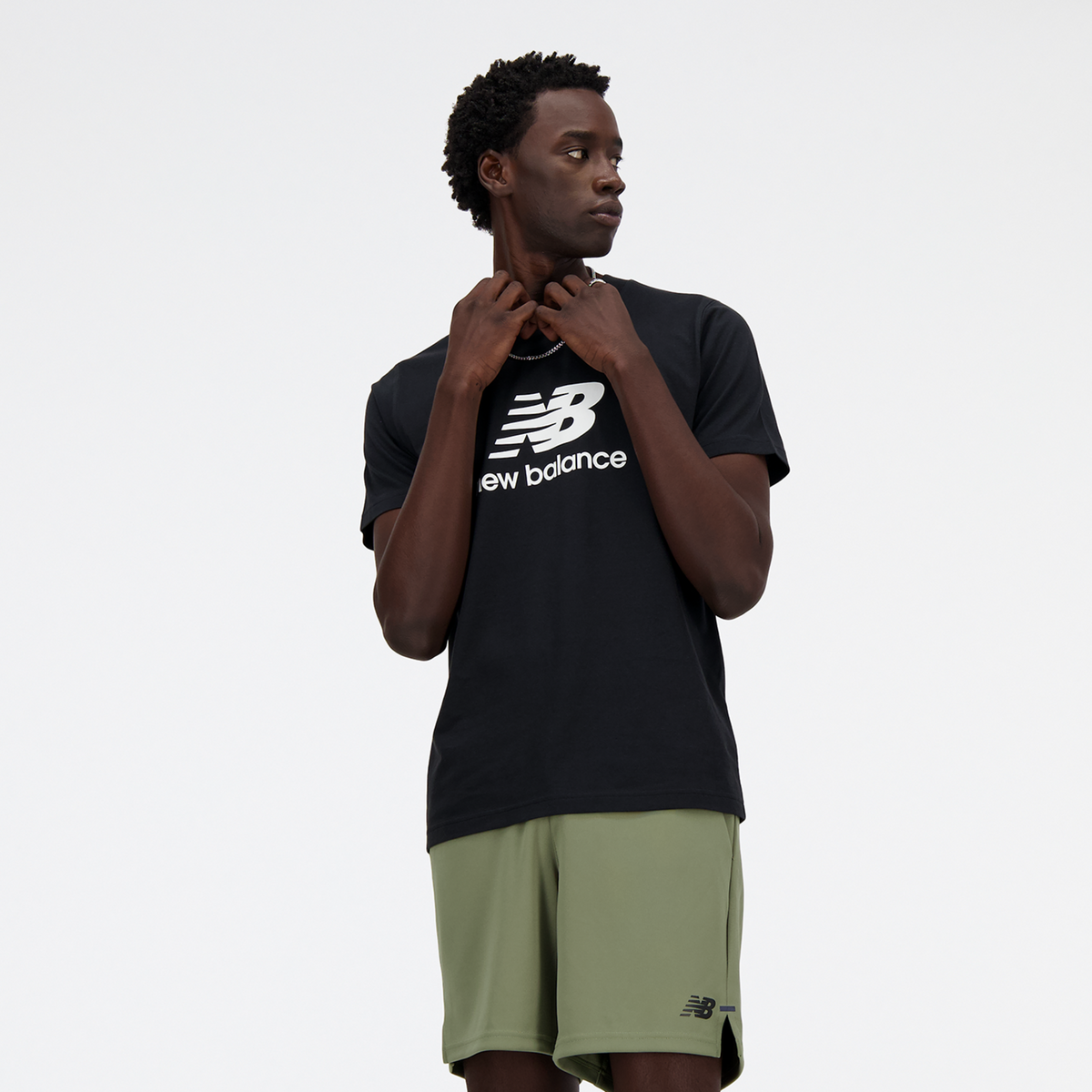 New Balance Sport Essentials Stacked Logo T-Shirt in