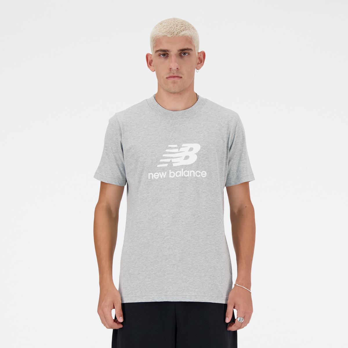 New Balance Sport Essentials Stacked Logo T-Shirt in
