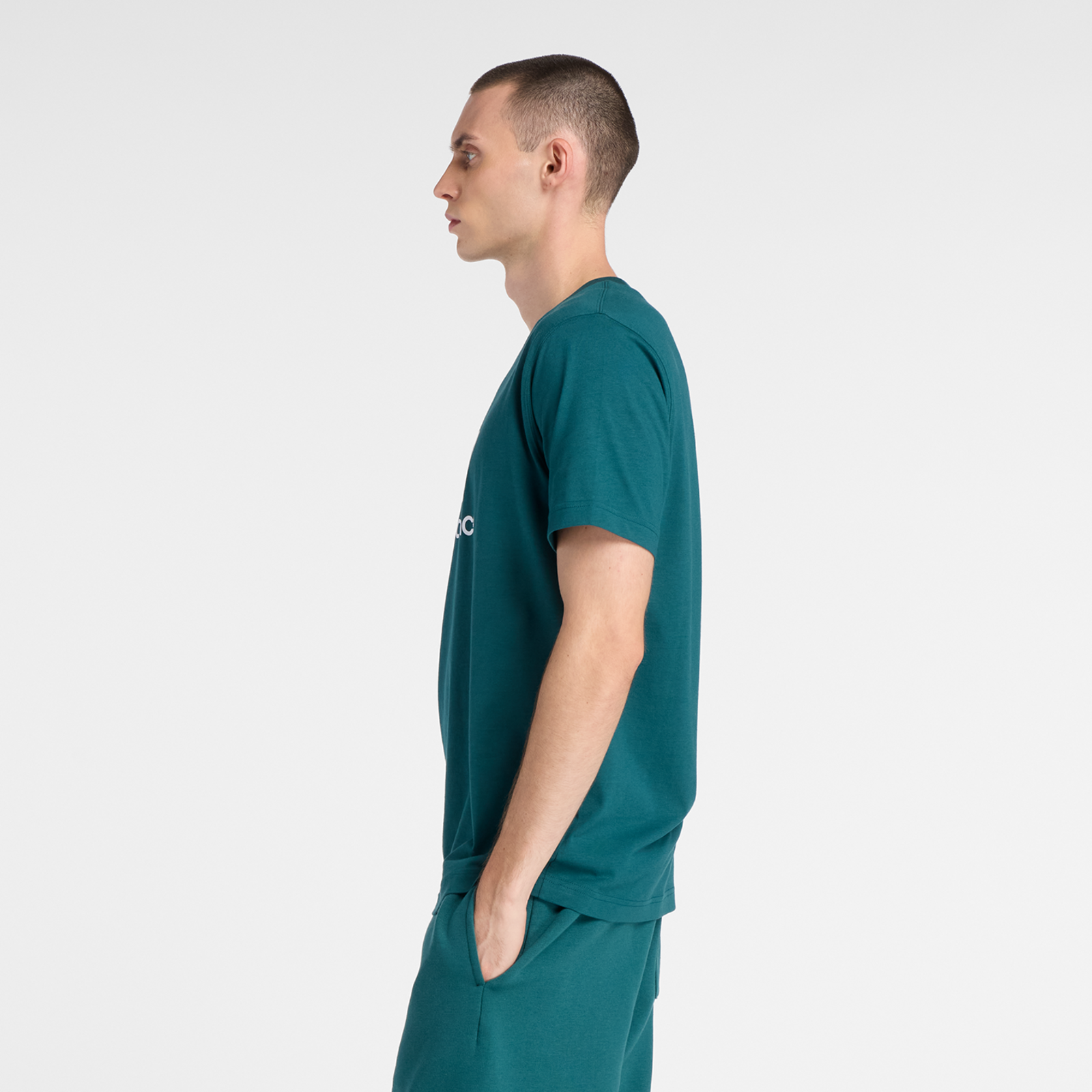 New Balance Sport Essentials Stacked Logo T-Shirt in