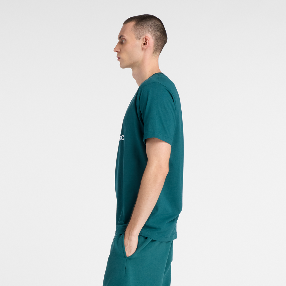 New Balance Sport Essentials Stacked Logo T-Shirt in