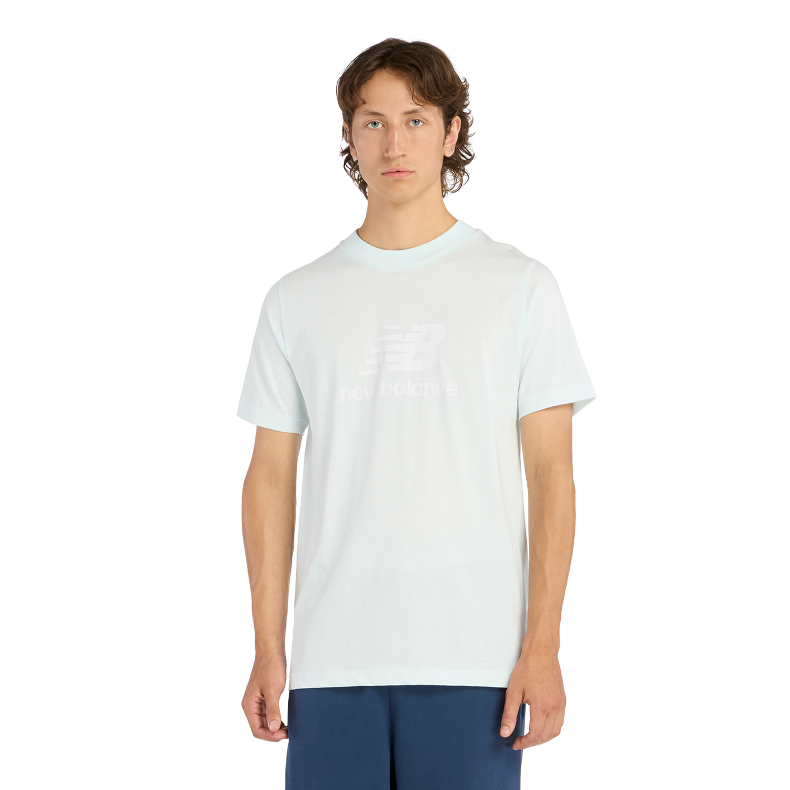 New Balance Sport Essentials Stacked Logo T-Shirt in