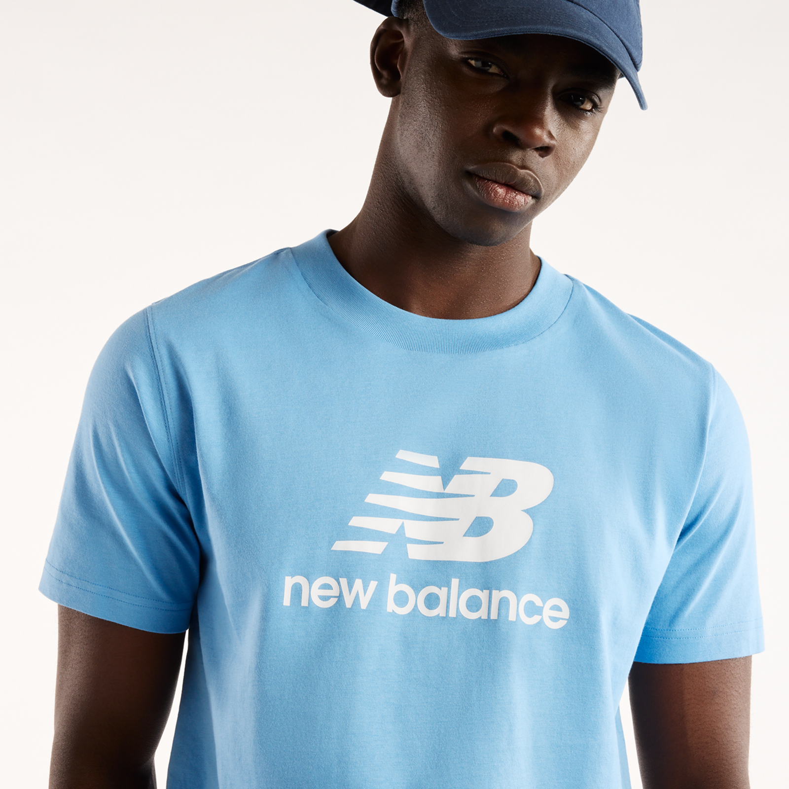 New Balance Sport Essentials Stacked Logo T-Shirt in