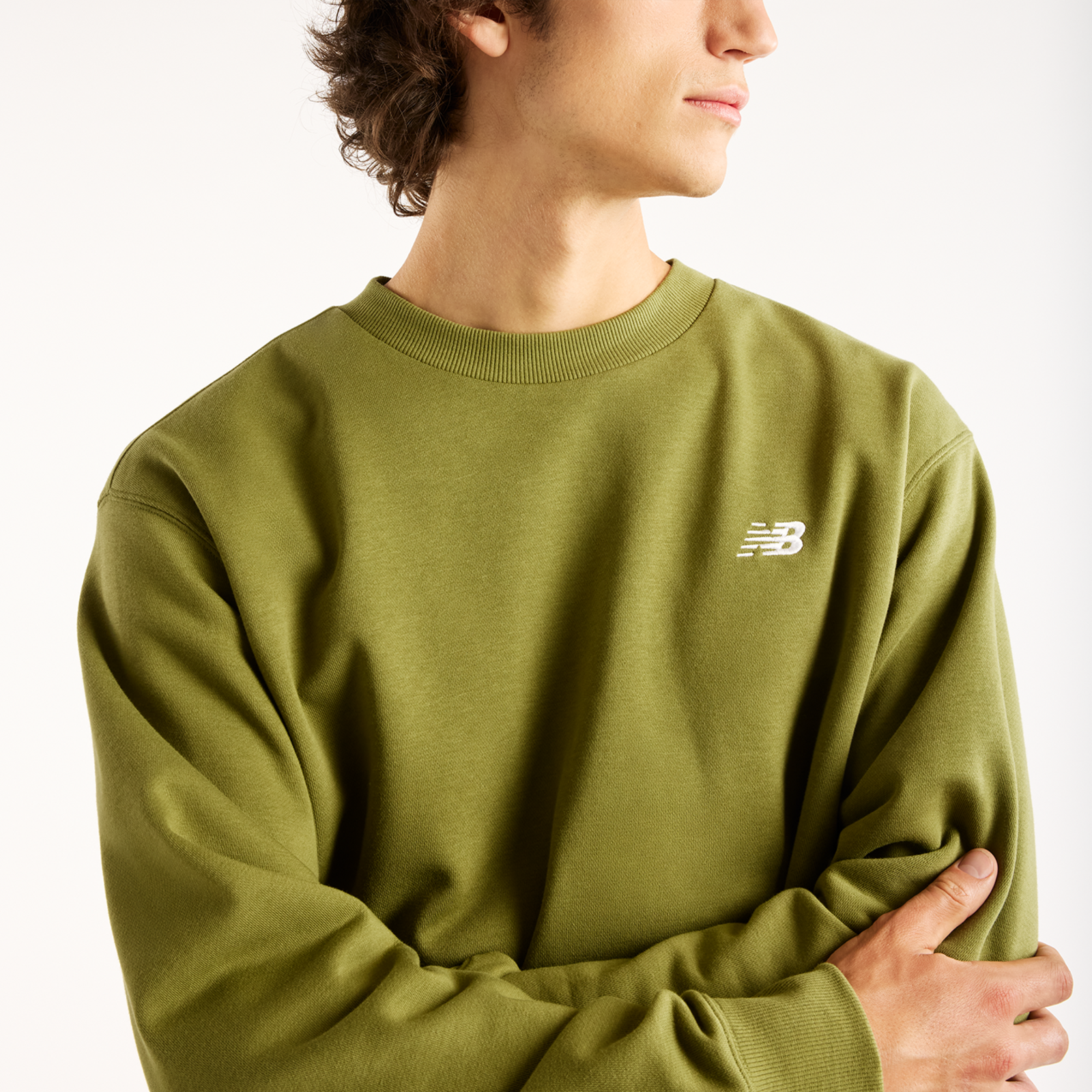 New Balance Sport Essentials Small Logo French Terry Crew in