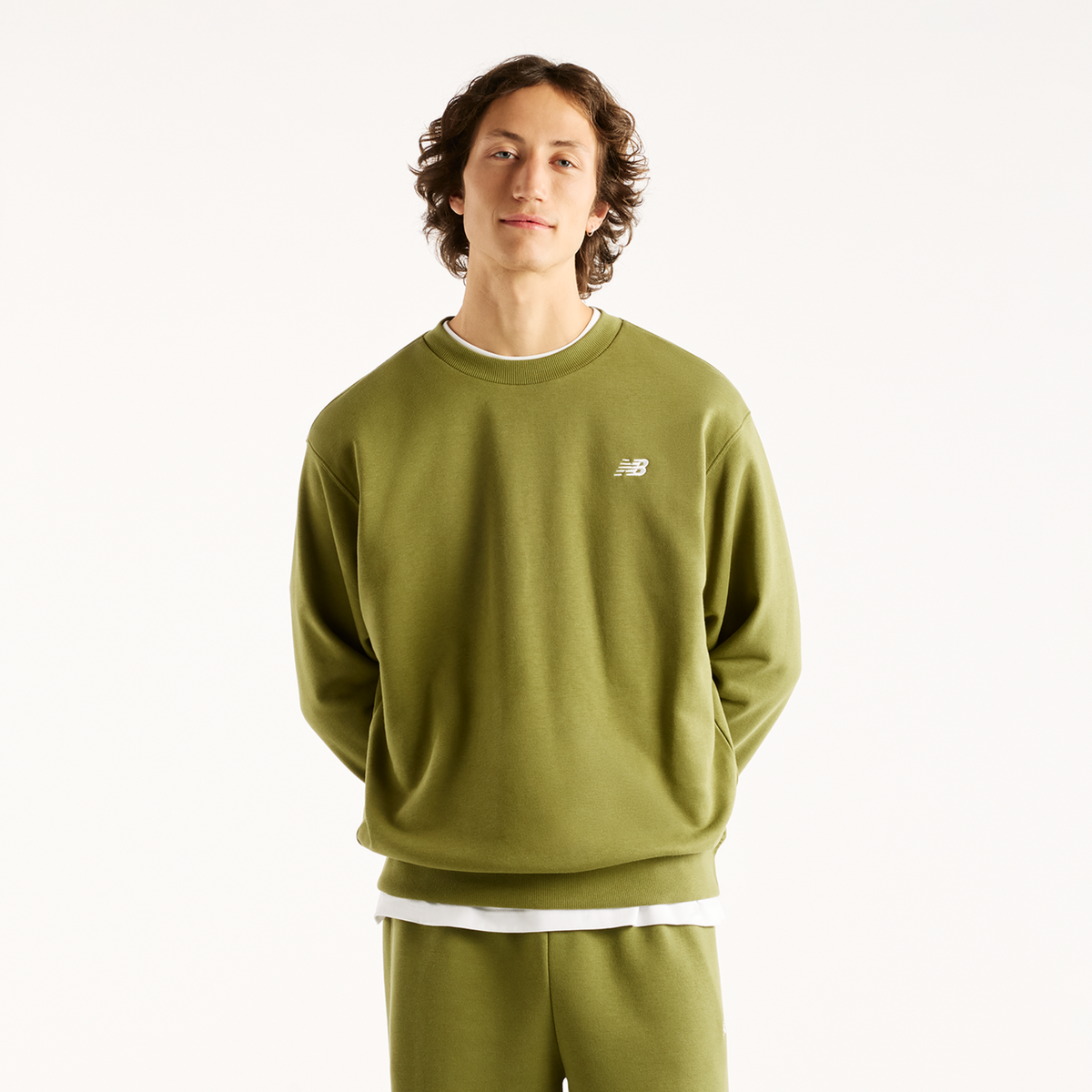 New Balance Sport Essentials Small Logo French Terry Crew in