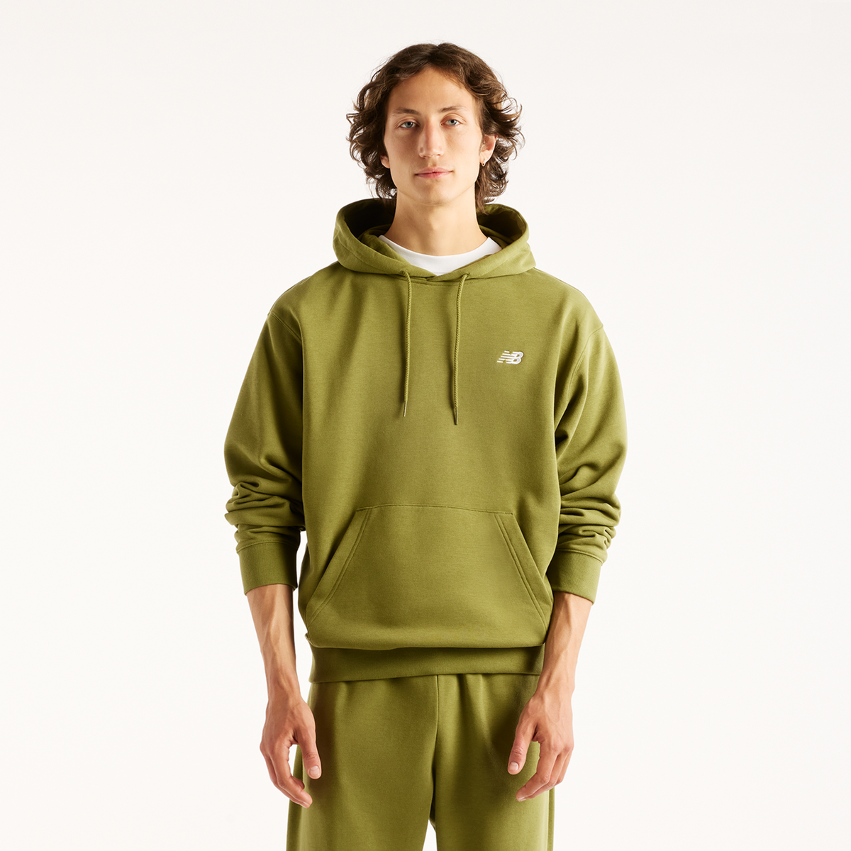 New Balance Sport Essentials Small Logo French Terry Hoodie in